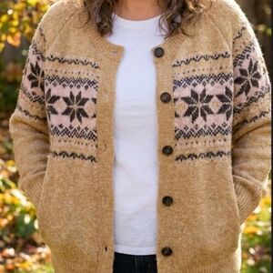 Men's Tan Patterned Sweater